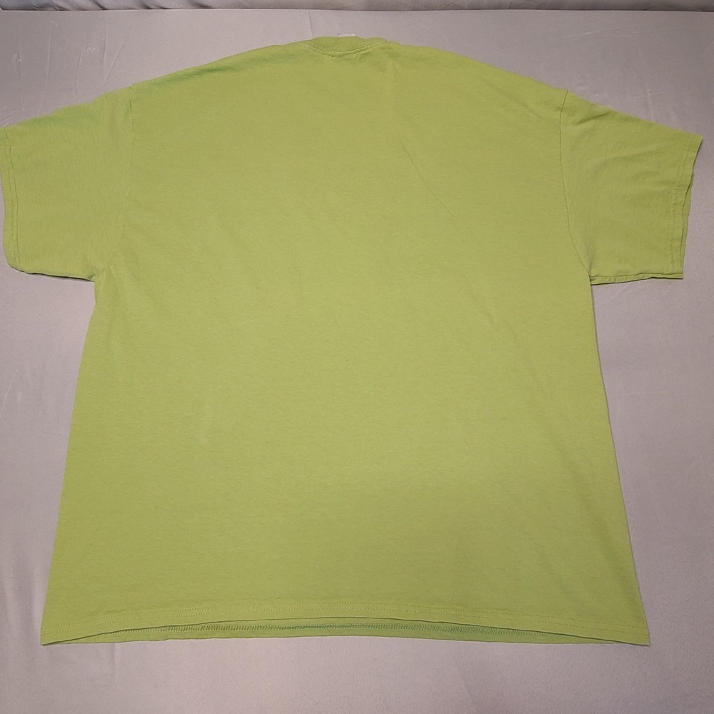 Gildan Graphic T-Shirt Mens 2XL Lime Green Michigan Mackinac Bridge Off-Road UP - Picture 3 of 7